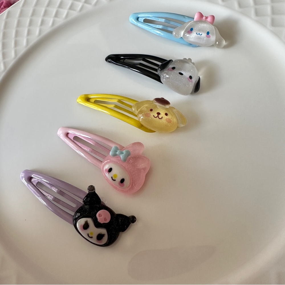 set of 5 Aurora‘s Little Collections Sanrio elements handmade Hair Clip Hair Pin